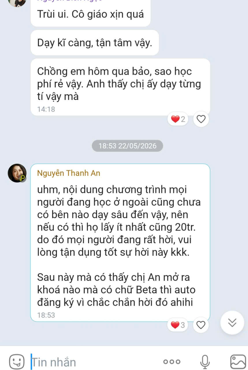 Feedback học viên khoá Beta